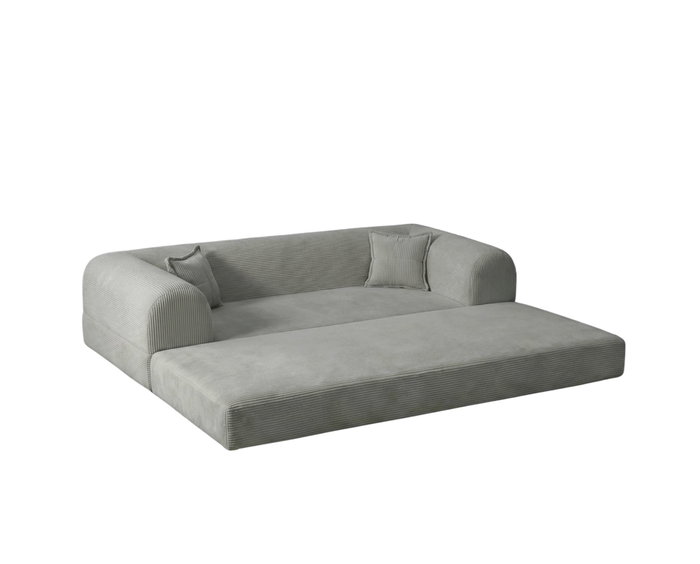 Atelier Del Sofa Legom Eco - Sofá-cama de 3 plazas Gris claro